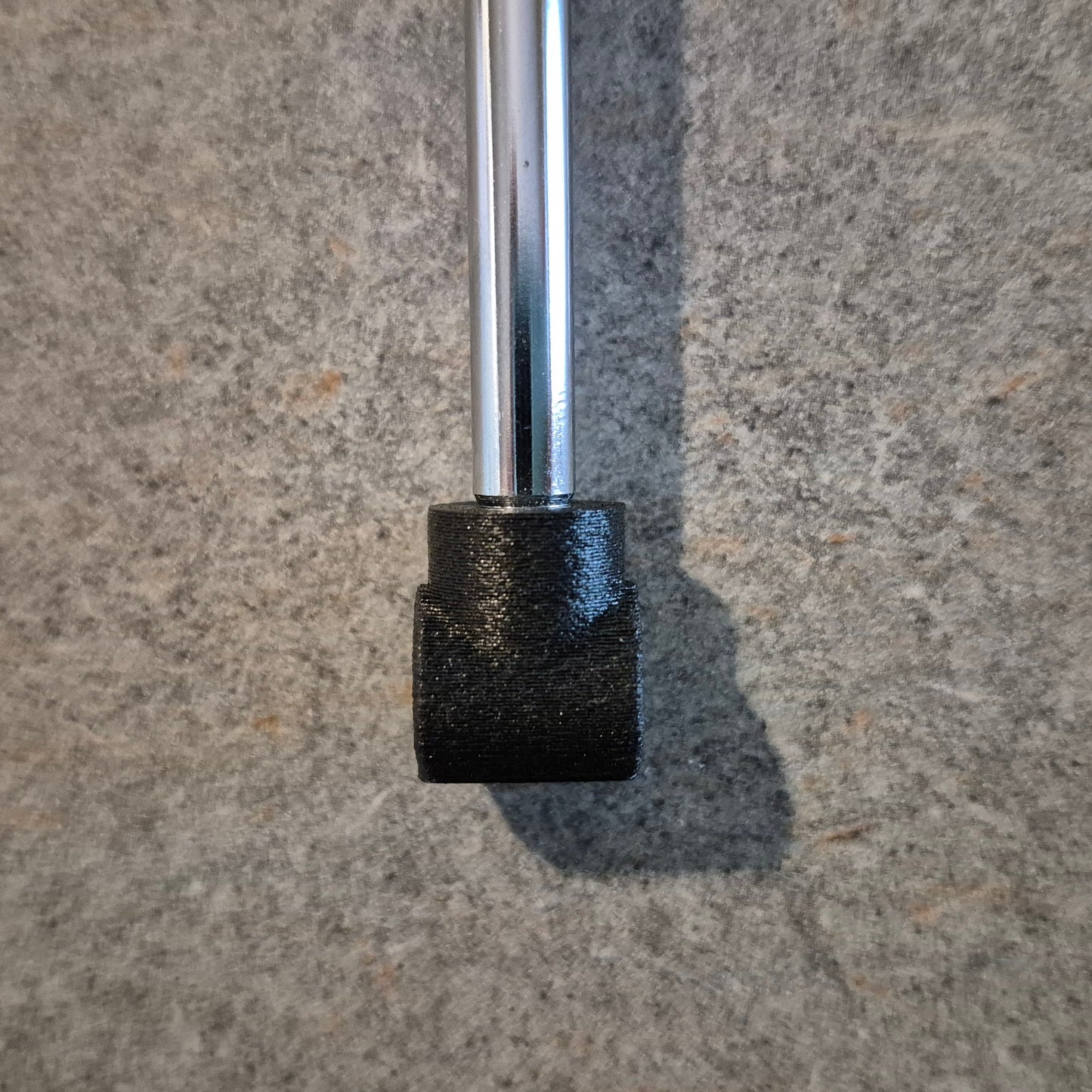 metal gas strut with plastic connectors