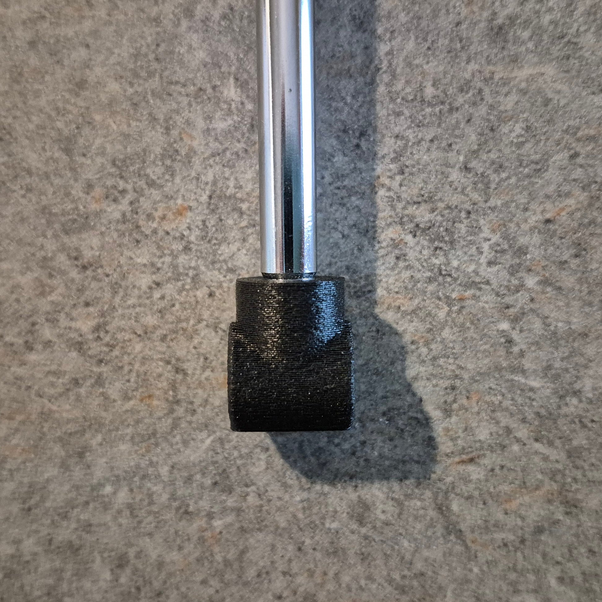 metal gas strut with plastic connectors