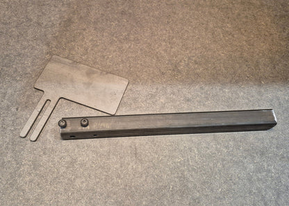 laser cut work rest with tooling arm and hardware